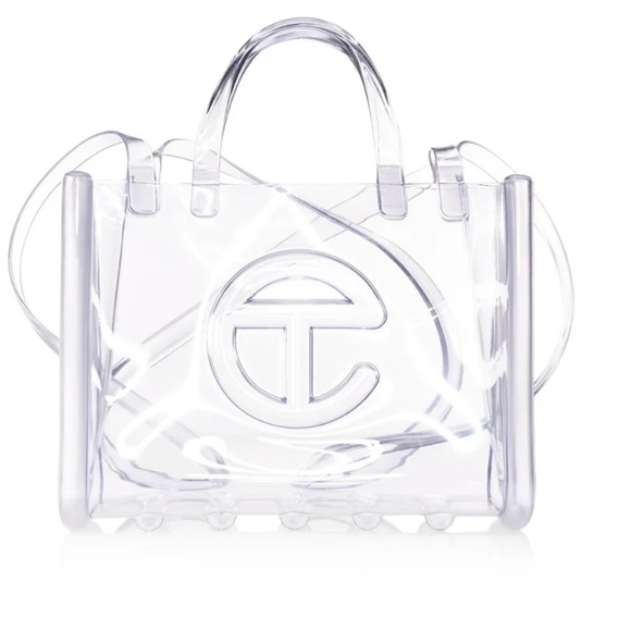 Authentic New W/ Tags Melissa X Telfar 'Medium' Jelly Shopper - Clear - Picture 1 of 8